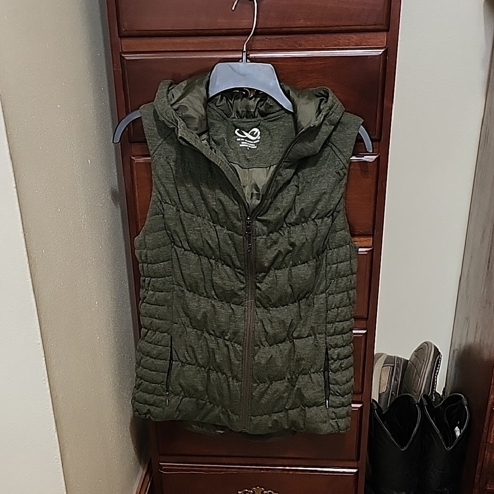 Olive Green Quilted Vest